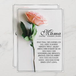 Mama - einfach unersetzlich | Classic Card - Rose