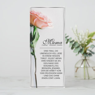 Mama - einfach unersetzlich   Classic Card - Rose