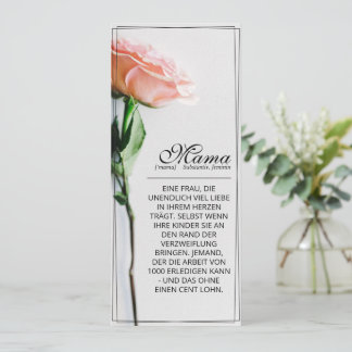 Mama - einfach unersetzlich | Classic Card - Rose