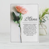 Mama - einfach unersetzlich | Classic Card - Rose (Stehend Vorderseite)