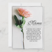 Mama - einfach unersetzlich | Classic Card - Rose (Vorderseite)