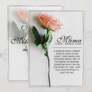 Mama - einfach unersetzlich   Classic Card - Rose 