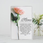 Mama - einfach unersetzlich | Classic Card - Rose (Stehend Vorderseite)