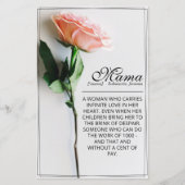 Mama - einfach unersetzlich | Classic Card - Rose (Vorderseite)
