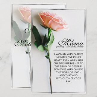 Mama - einfach unersetzlich | Classic Card - Rose 