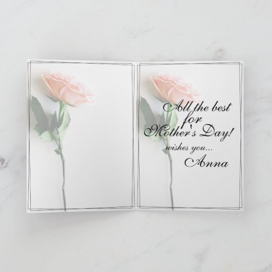Mama - einfach unersetzlich | Classic Card - Rose Karte (Innenseite)