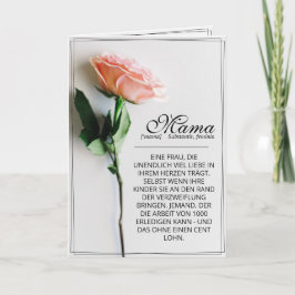 Mama - einfach unersetzlich | Classic Card - Rose Karte