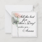 Mama - einfach unersetzlich | Classic Card - Rose  Mitteilungskarte (Rückseite)