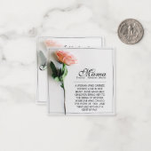 Mama - einfach unersetzlich | Classic Card - Rose  Mitteilungskarte (Vorderseite/Rückseite Beispiel)