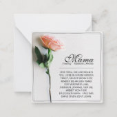 Mama - einfach unersetzlich | Classic Card - Rose Mitteilungskarte (Vorderseite)
