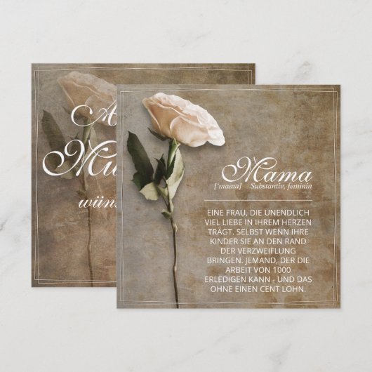 Mama - einfach unersetzlich - Vintag (Vorne/Hinten)