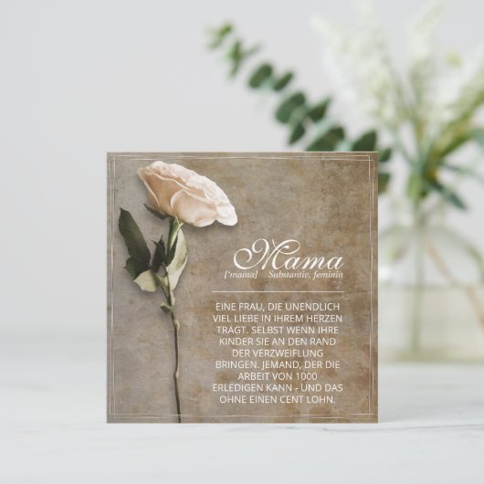 Mama - einfach unersetzlich - Vintag (Stehend Vorderseite)