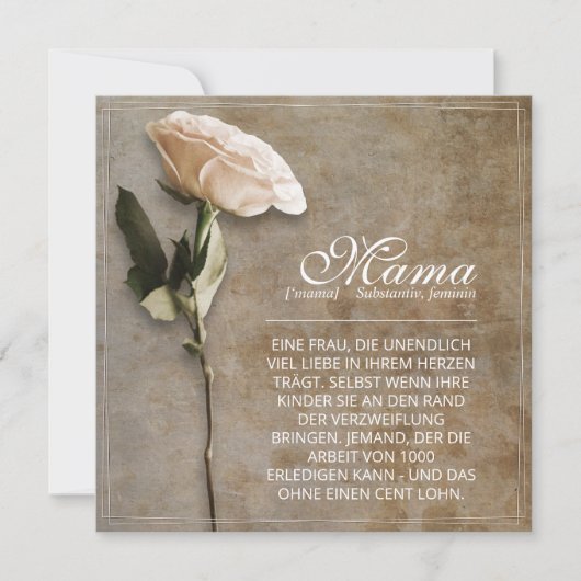 Mama - einfach unersetzlich - Vintag (Vorderseite)