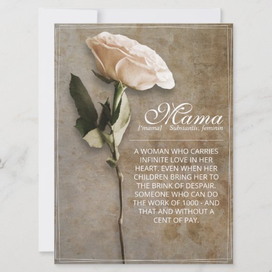 Mama - einfach unersetzlich - Vintag (Vorderseite)