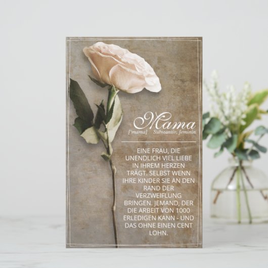 Mama - einfach unersetzlich - Vintag (Stehend Vorderseite)