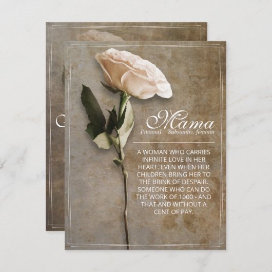 Mama - einfach unersetzlich - Vintag (Vorne/Hinten)