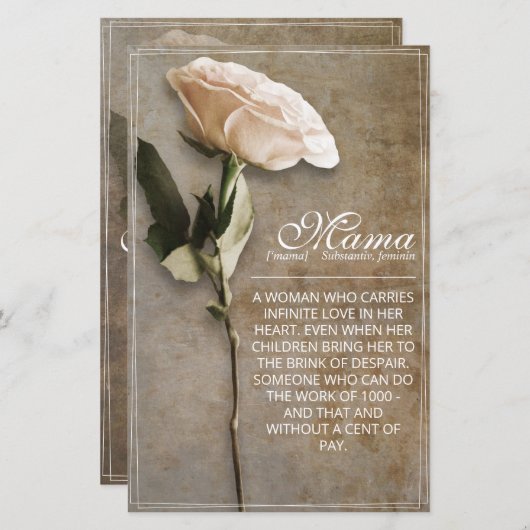 Mama - einfach unersetzlich - Vintag (Vorne/Hinten)