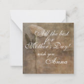 Mama - einfach unersetzlich - Vintag Mitteilungskarte (Rückseite)