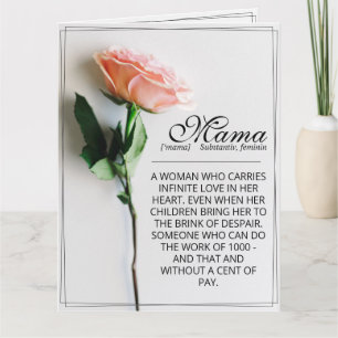 Mama – Einfach unverzichtbar   Classic Card - Rose Karte