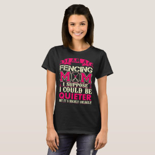 Mama einzäunend, nehmen Sie ruhigeres in hohem T-Shirt