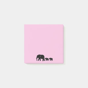 Mama Elefant mit Babys Post-it-Notizen Post-it Klebezettel