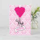 Mama, Elefanten und Herzblasen (Stehend Vorderseite)