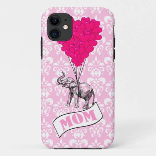 Mama, Elefanten und Herzblasen Case-Mate iPhone Hülle (Rückseite)