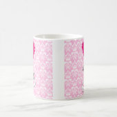 Mama, Elefanten und Herzblasen Kaffeetasse (Mittel)