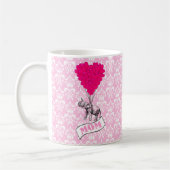 Mama, Elefanten und Herzblasen Kaffeetasse (Links)