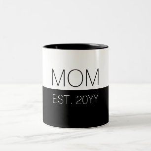 Mama   Elegante Geschenke für neue Mama Zweifarbige Tasse