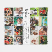 Mama Elegantes Script Zitat 16 FotoCollage Fleecedecke (Vorderseite (Horizontal))