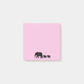 Mama Elephant with Babies Post it Notes Post-it Klebezettel (Vorderseite)