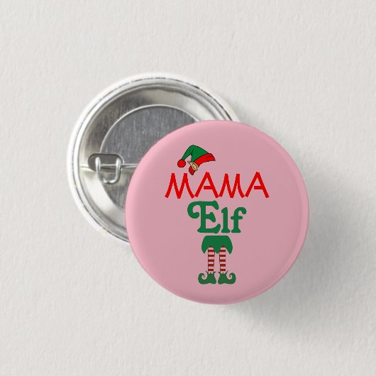 Mama Elf Button (Vorne & Hinten)