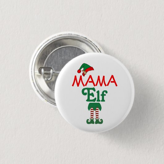 Mama Elf Button (Vorne & Hinten)