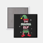 Mama Elf Christmas Pajamas Pjs Matching Family Gro Magnet (Vorderseite/Rückseite)