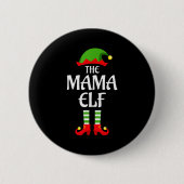 Mama Elf Family Matching Group Christmas Button (Vorderseite)