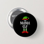 Mama Elf Family Matching Group Christmas Button (Vorne & Hinten)
