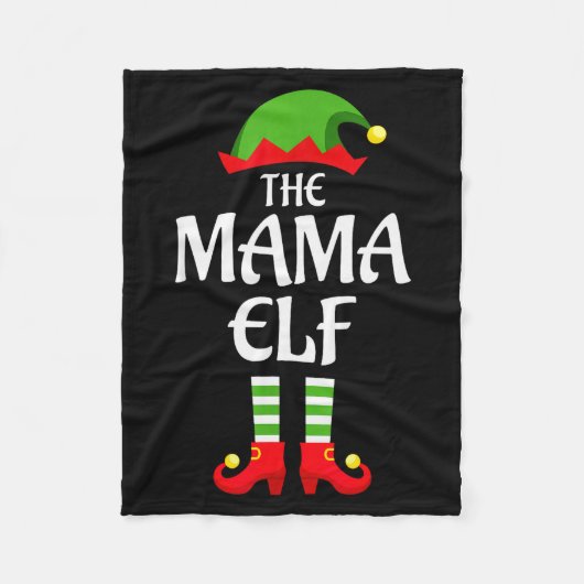 Mama Elf Family Matching Group Christmas  Fleecedecke (Vorderseite)