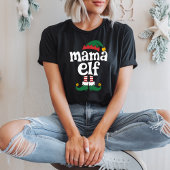 Mama Elf Funny Elf Matching Weihnachtsgeschenk T-Shirt