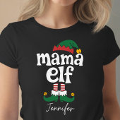 Mama Elf Funny Elf Matching Weihnachtsgeschenk T-Shirt