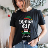 Mama Elf Funny Elf Matching Weihnachtsgeschenk T-Shirt