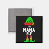 Mama Elf Matching Family Christmas Women Magnet (Vorderseite/Rückseite)