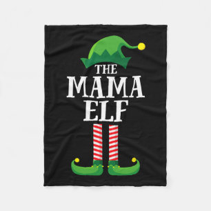 Mama Elf Matching Family Group Weihnachts Party Mu Fleecedecke