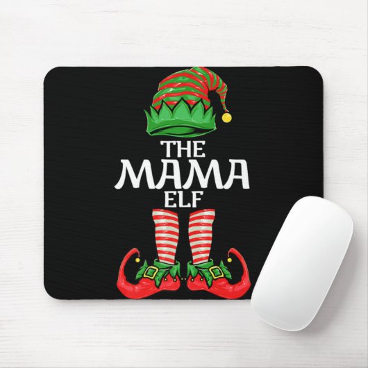 Mama Elf Mother Christmas Family Matching Group Pr Mousepad (Mit Mouse)