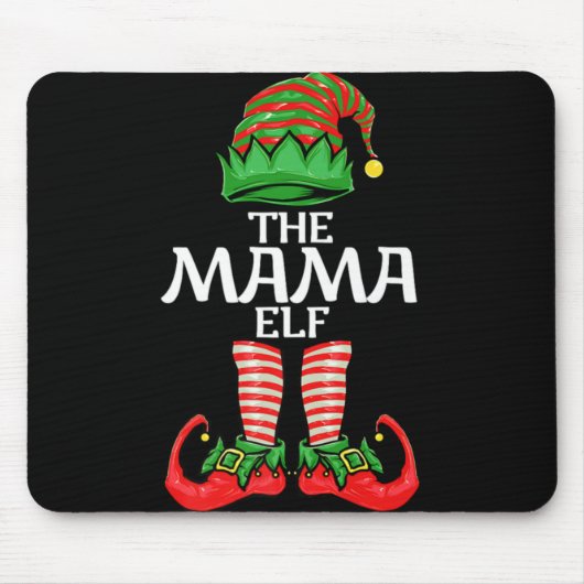 Mama Elf Mother Christmas Family Matching Group Pr Mousepad (Vorne)