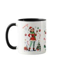 Mama Elf Mug – Cute Holiday Christmas Coffee cup