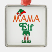 Mama Elf Ornament Aus Metall (Vorne)