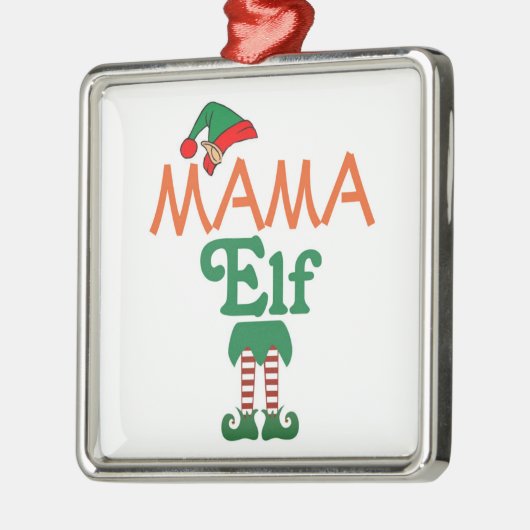 Mama Elf Ornament Aus Metall (Links)