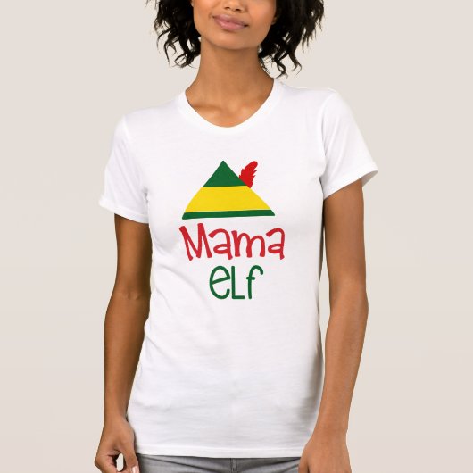 Mama Elf Weihnachtsfamilie Spaß T-Shirt (Vorderseite)