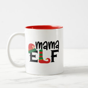 Mama Elf Zweifarbige Tasse